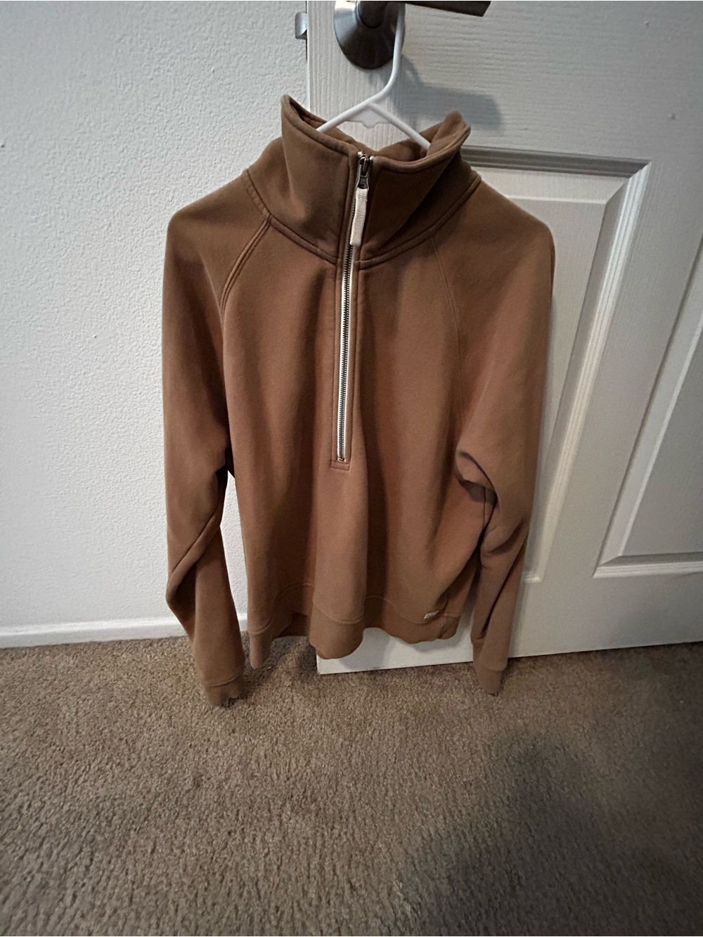 VuoriZip-Up Pullover Sweater - Camel Brown